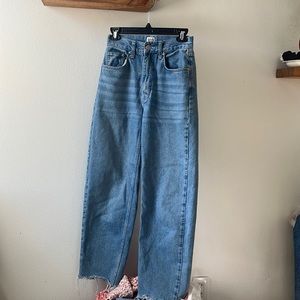 BDG High Rise Baggy Jean Size 25 blue